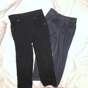 Set of Two: Black Jeggings and Jean Jeggings